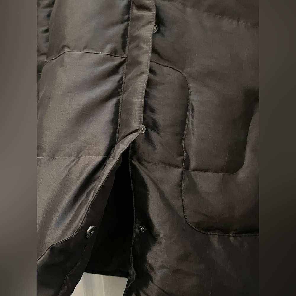 M Collection Dark Puffer Coat with Fur Trim - Picture 5 of 13